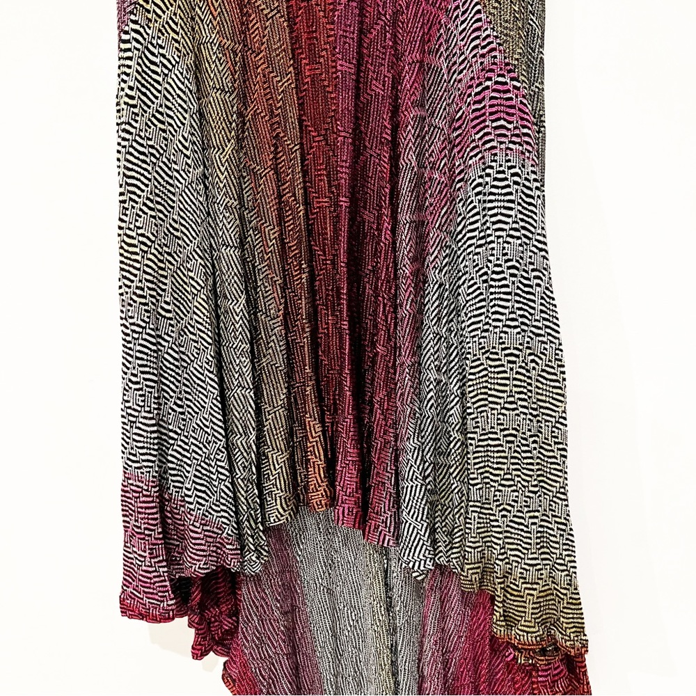 Anthropologie Cecilia Prado Sweater High Low Abstract Multicolor Printed Skirt - Picture 7 of 11